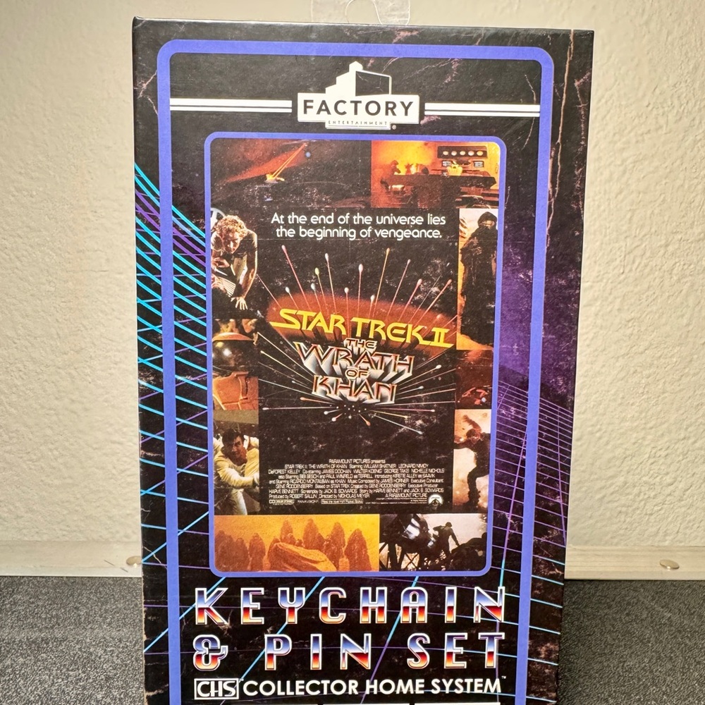 2023 SDCC Exclusive Star Trek Wrath Of Khan Keychain & Pin Set-New